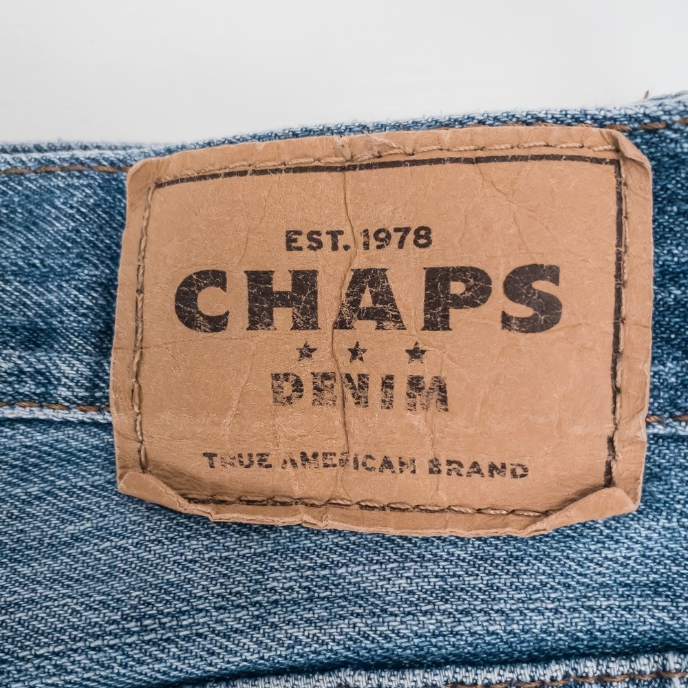 Chaps Denim Jeans Mens 36x30 Blue Straight Leg 100% Cotton Regular FITS 36x30 - Picture 2 of 16